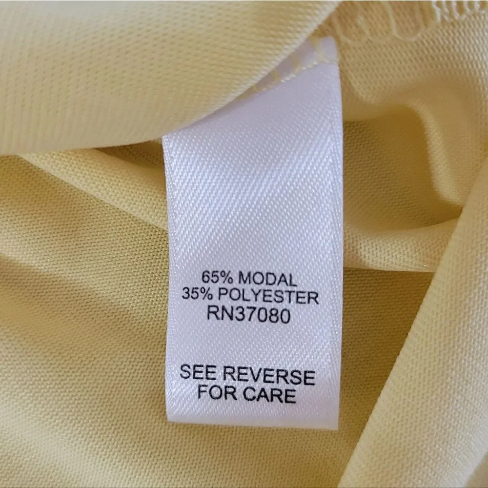 Cato Women's Yellow Cold Shoulder Short Sleeve Jersey Knit Pullover Top